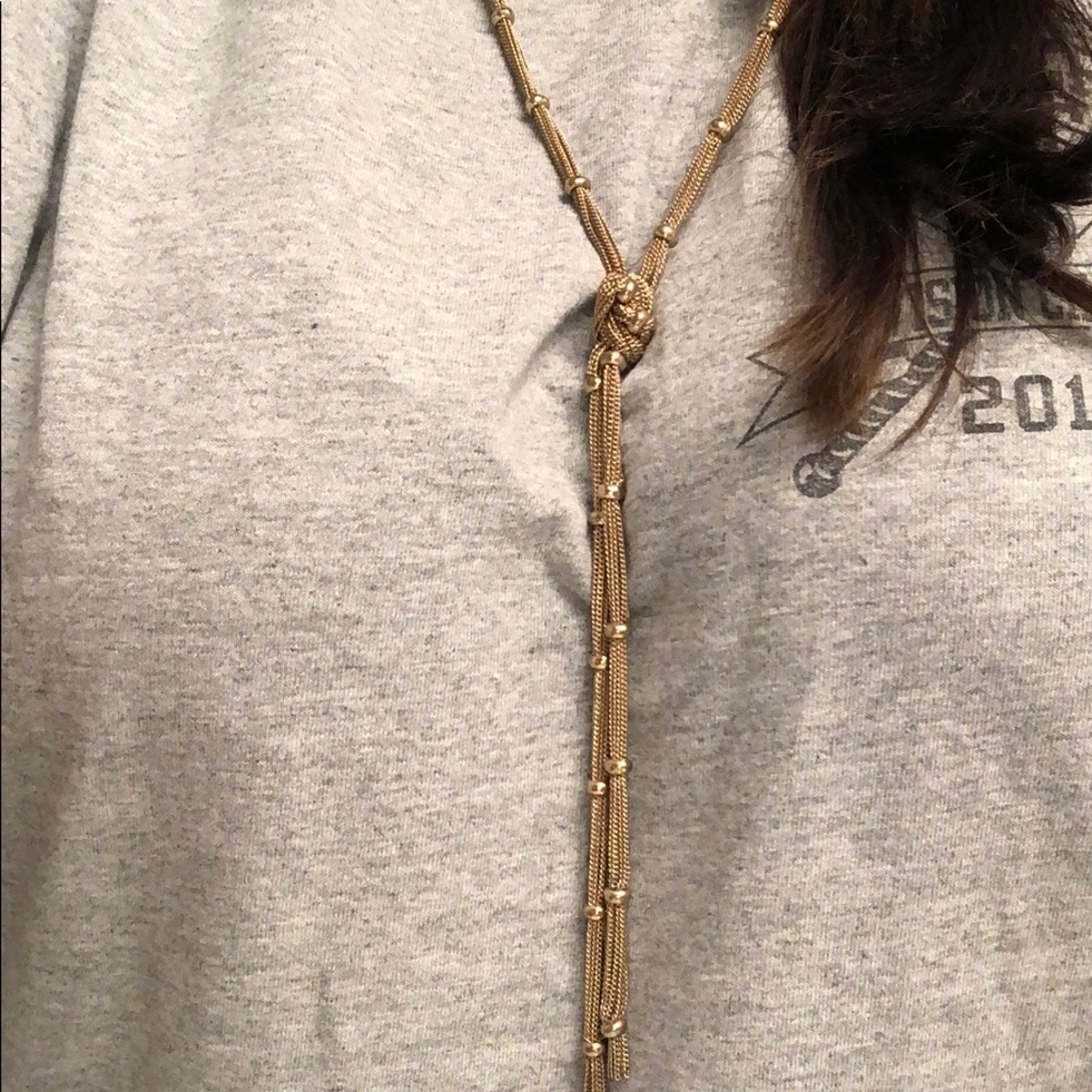 Gold knotted chunky necklace